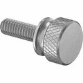 Bsc Preferred Aluminum Flared-Collar Knurled-Head Thumb Screw 8-32 Thread Size 1/2 Long 94567A330